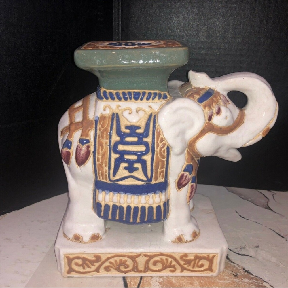 1960’s Chalkware From Southeast Asia White Elephant